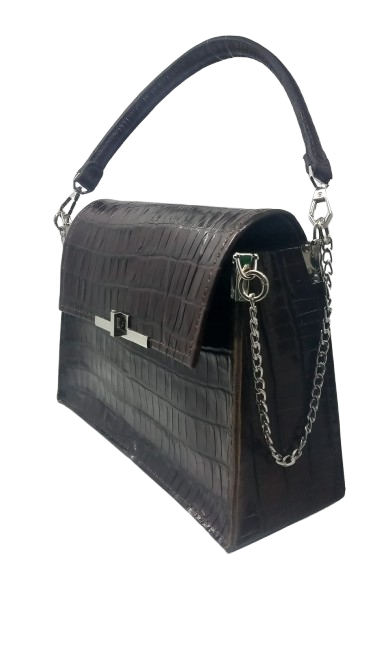 Geanta de piele Croco Melek, coniac [5]