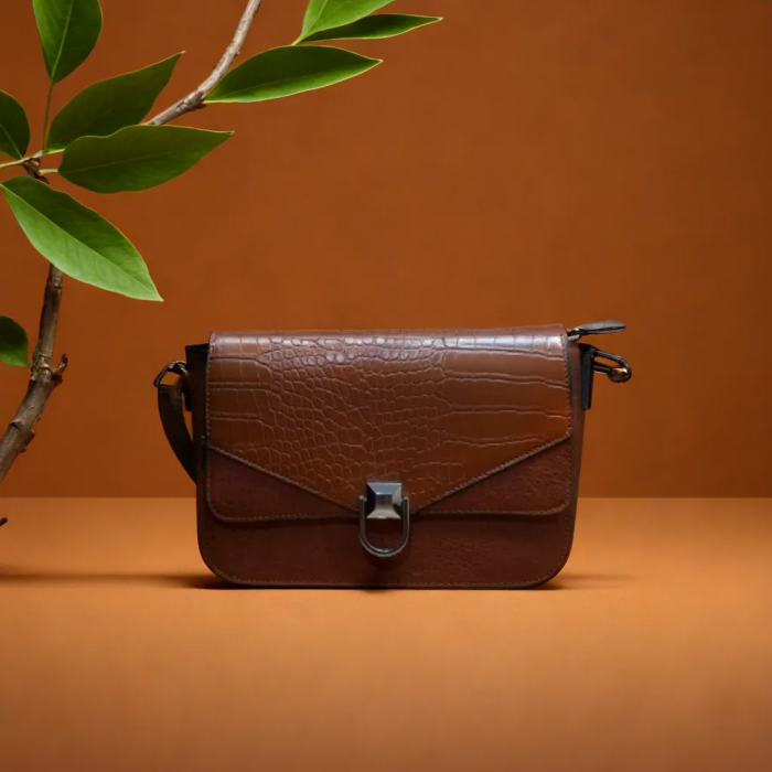 Geantă de Umar Croco Brown [3]