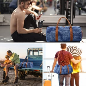 Geanta de voiaj,textil denim [6]