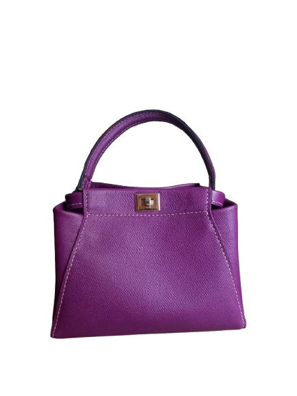 Geanta Dilara Purple din Piele Naturala Lucrata Manual [1]