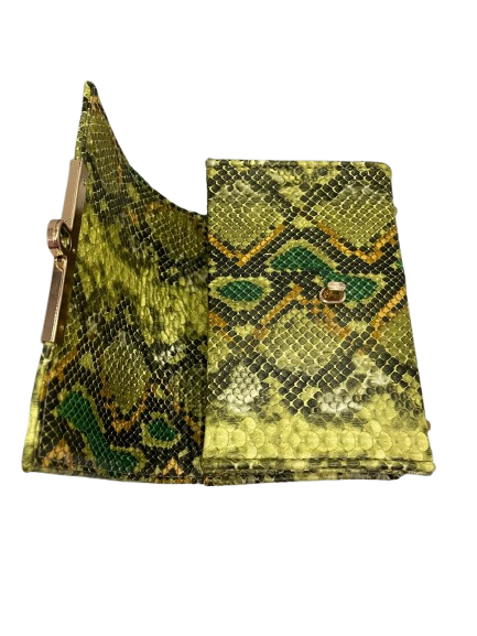 Geanta Piele Ecologica Elif Serpentine Verde [7]