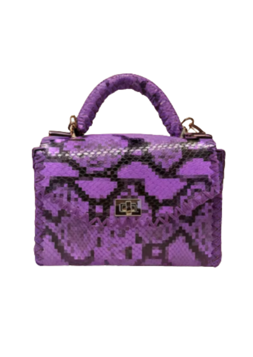 Geanta Piele Handmade Purple Snake [1]