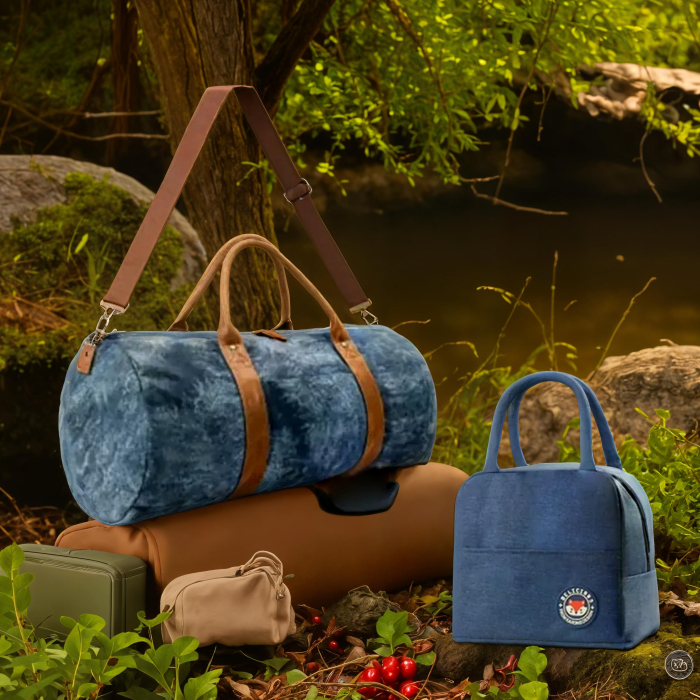 Geanta picnic denim albastru [8]