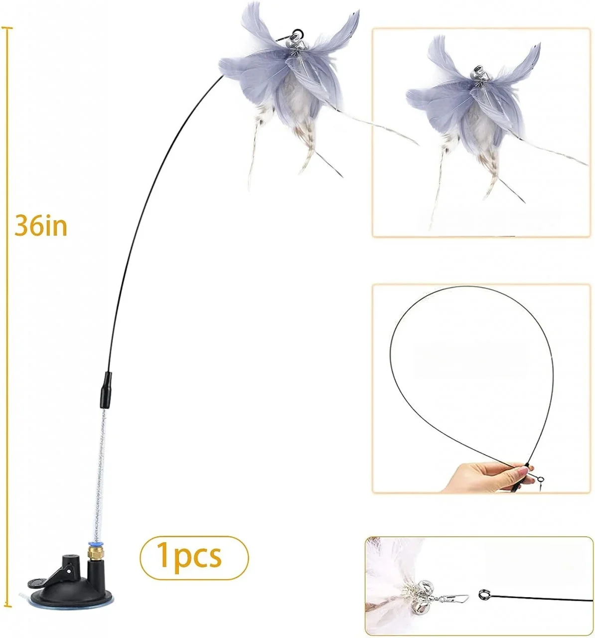 Jucarie Interactiva pentru Pisici Sunshine Smile – Metal si Textil [2]