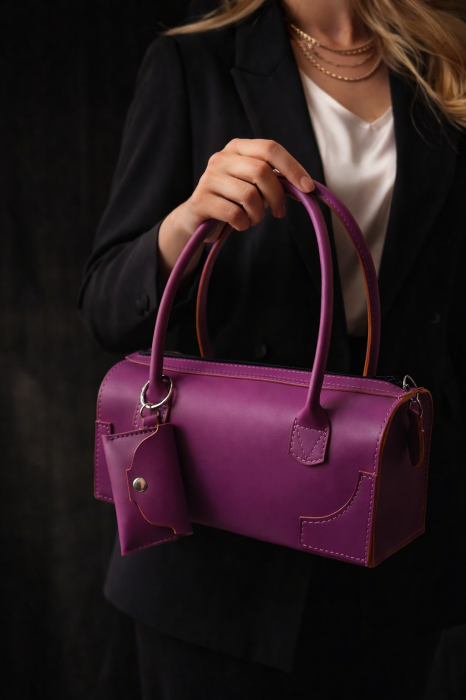 Juicy Boheme Serap – Geanta din piele naturala mov [6]