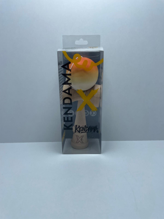 Kendama X Originala Profesionala Flippy 18 cm, Portocaliu-Alb [3]