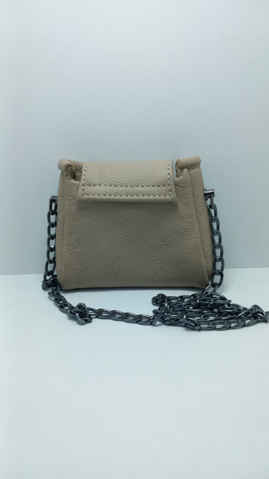 Mini Geantă Handmade Piele Naturală Sandy Pearl [7]