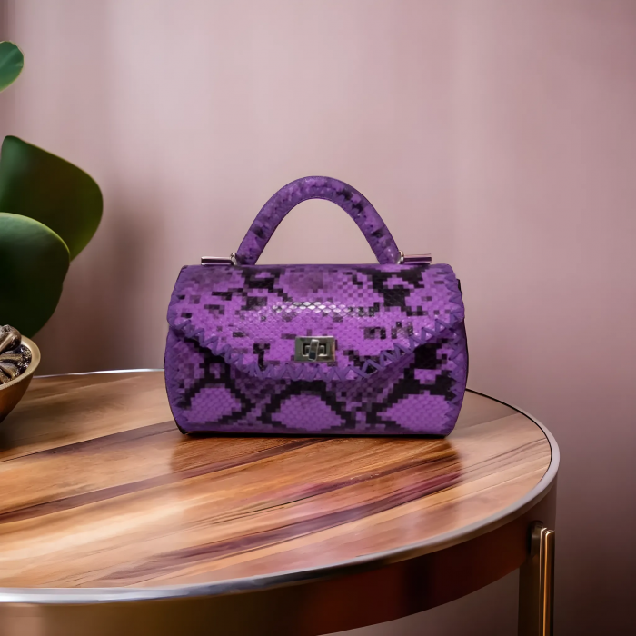 Oferta Speciala Rochie si Geanta Handmade Mov [2]