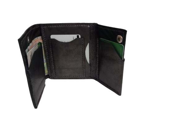 Portofel Barbati Luca Piele Naturala Black Silver [4]