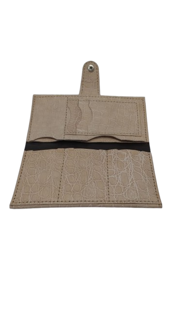 Portofel de Piele Lady Croco Beige [5]