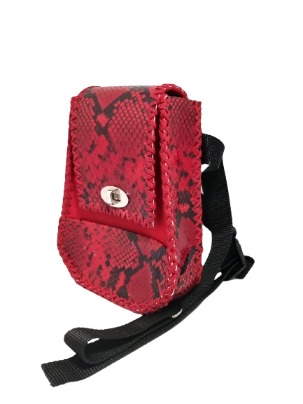 Mini Rucsac din Piele Tip Borseta Sara Rosu [5]