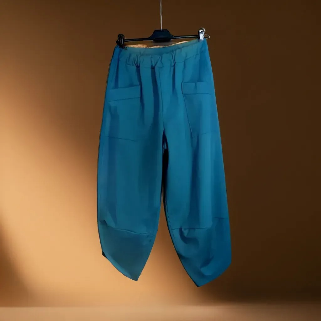 Set Geanta Ceyda si Compleu Turcoaz Relaxed Fit [4]