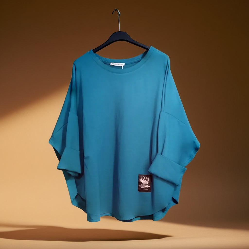 Set Geanta Ceyda si Compleu Turcoaz Relaxed Fit [3]