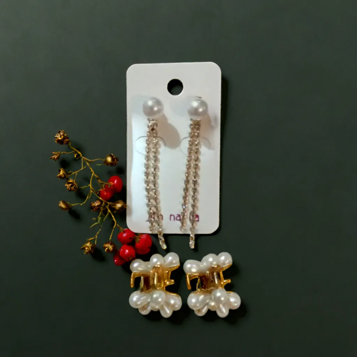 Set Valentine Cercei si Clame Perlate [2]