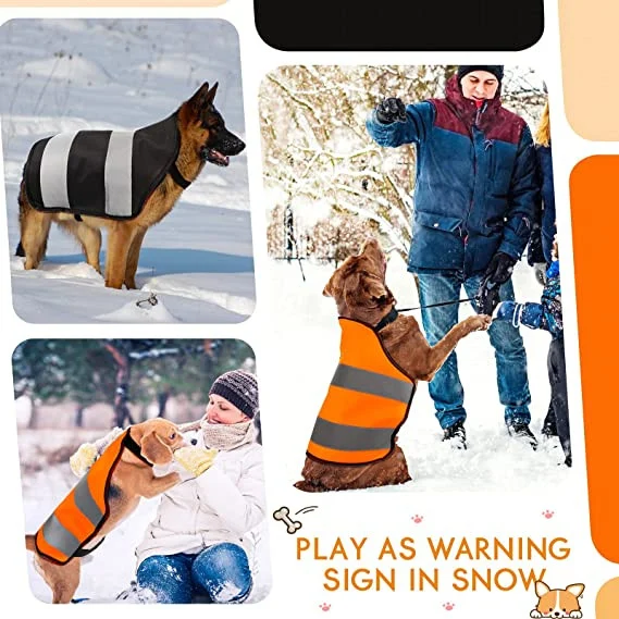 Vesta Reflectorizanta Pentru Caini Negru / Portocaliu [6]