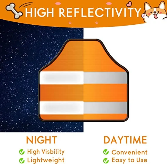Vesta Reflectorizanta Pentru Caini Negru / Portocaliu [4]