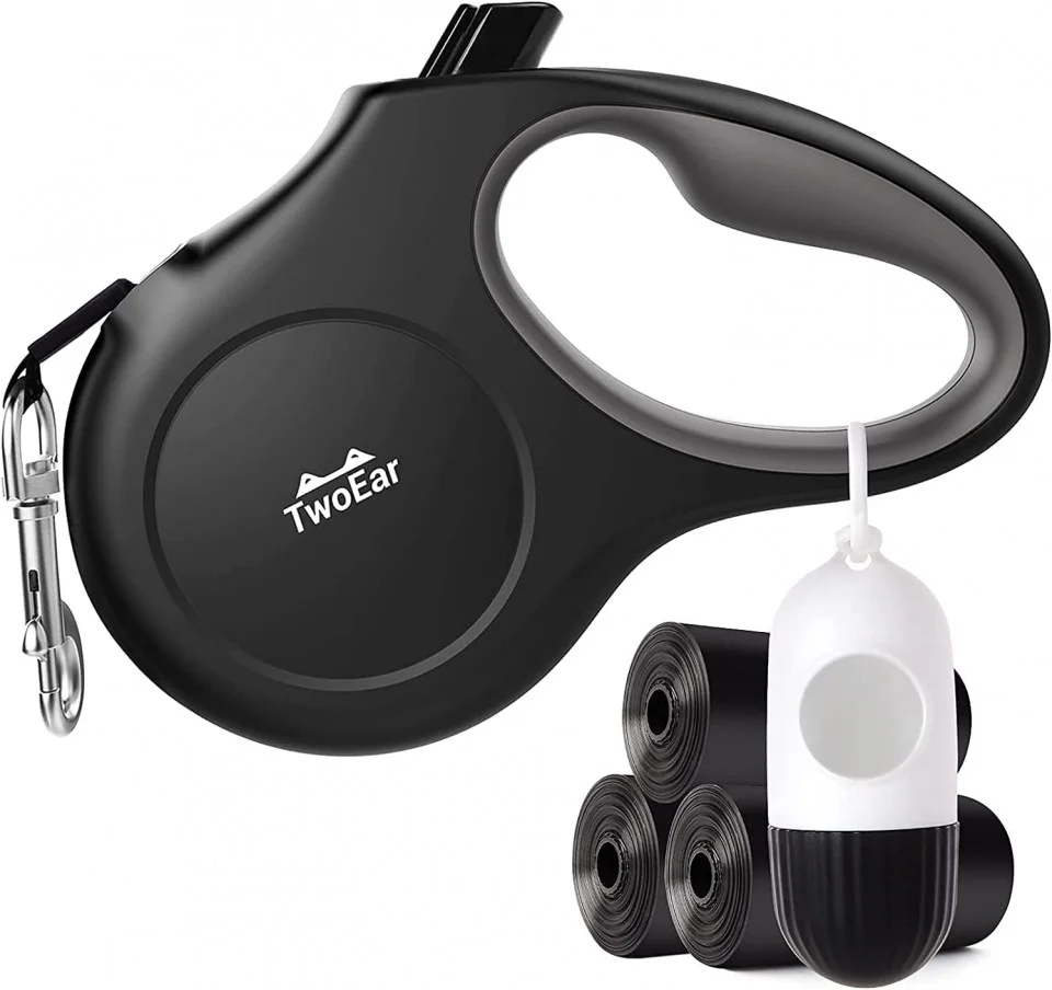 Titi Valenti – Colectia Patru Labute, Prietenul Meu - Lesa Retractabila pentru Caini – 5m, Neagra