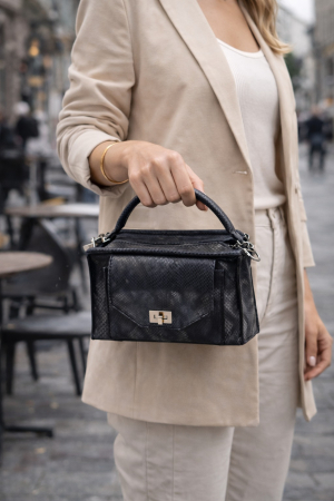 Boheme Blue Mystique – Geanta dama din piele naturala snake albastru [4]