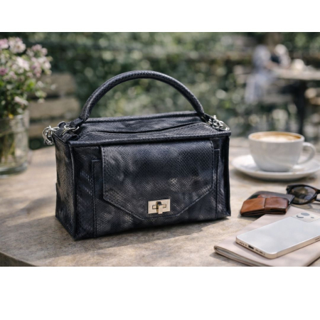 Boheme Blue Mystique – Geanta dama din piele naturala snake albastru [5]