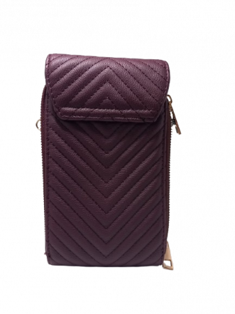 Borseta Chevron  cu design matlasat in V si detalii aurii elegante [4]