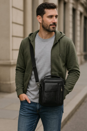 Borseta de Barbati Freddie Neagra [1]