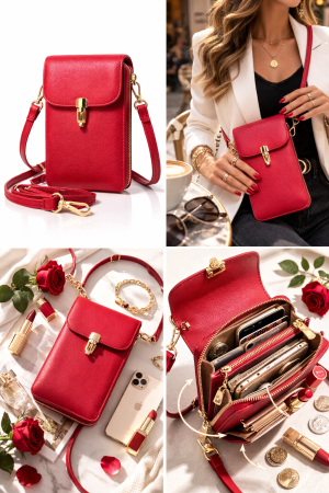 Borseta Crossbody Scarlet Rosie din piele ecologica [1]