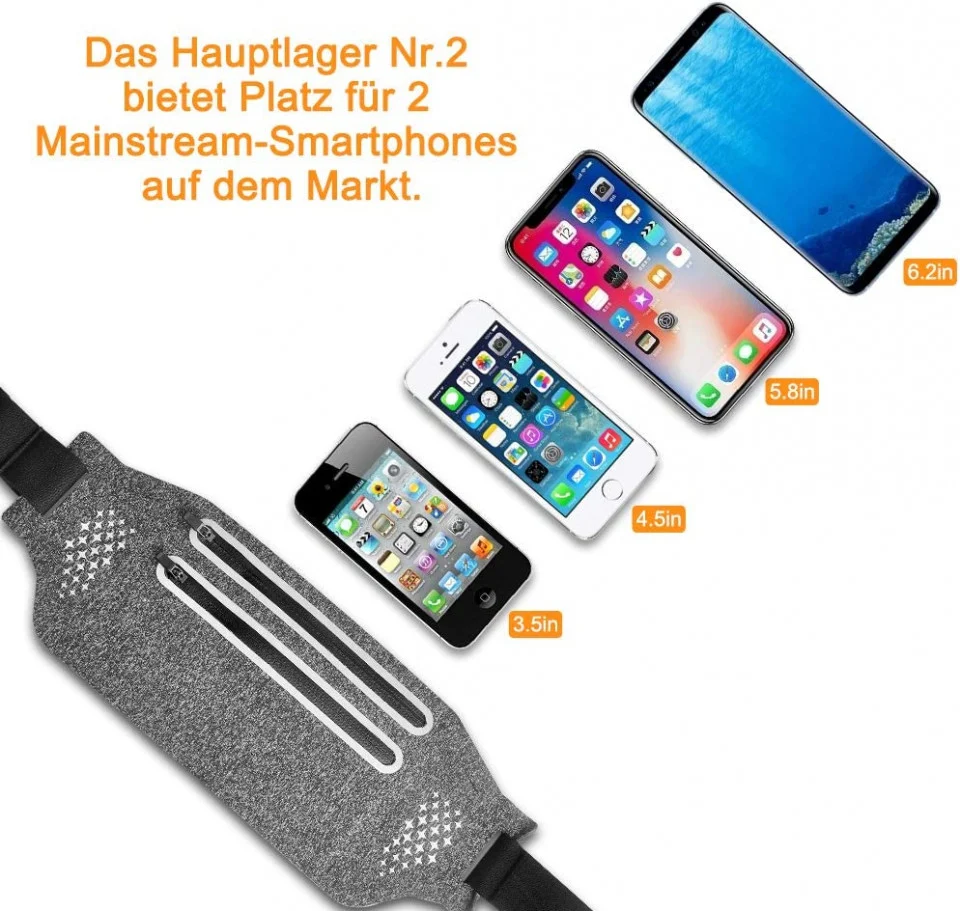 orseta sport gri/negru pentru alergare – vizibilitate [2]