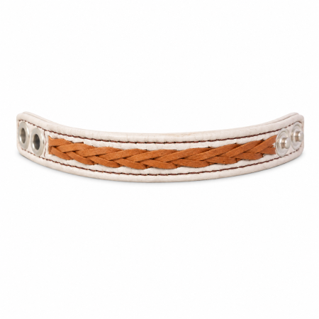 Accesorii - Brățară Handmade Piele Naturală Bej Light Croco