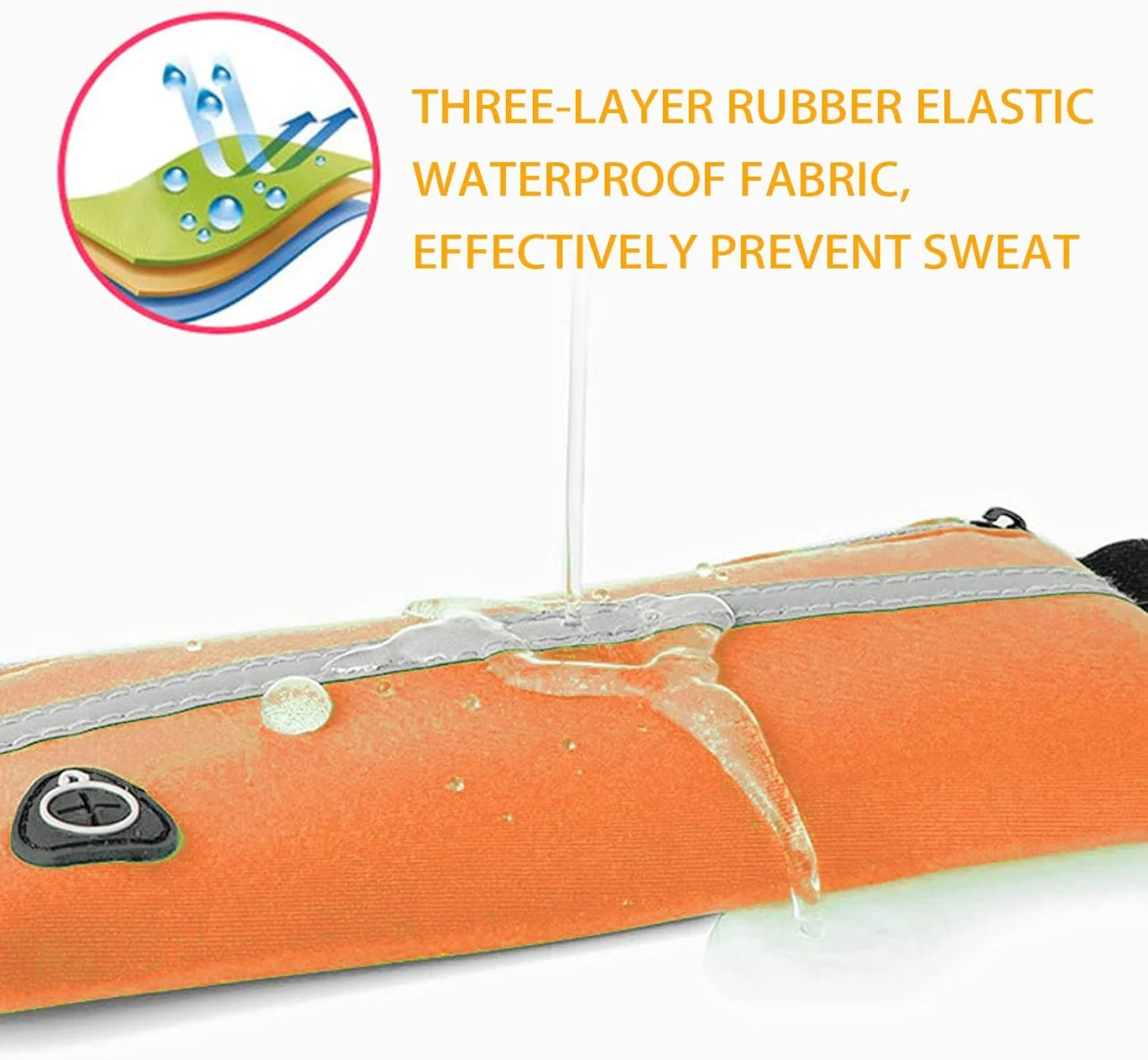 Centura drumetii cu suport telefon si casti – portocaliu/negru [4]