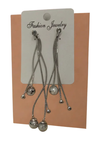 Cercei lungi argintii