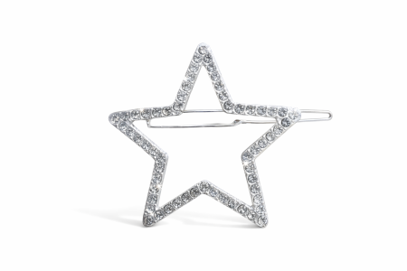 Clama de par Steluta cu Strasuri Argintie [1]