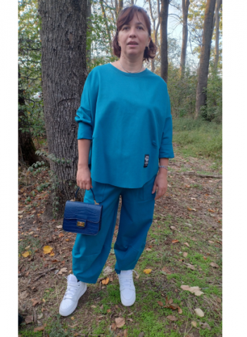Pantaloni Turcoaz Relaxed Fit [1]