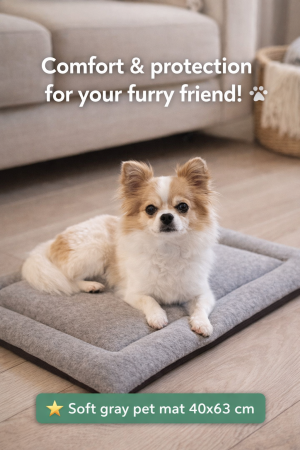 Covoras pentru Animale de Companie – Gri, Poliester Moale [1]