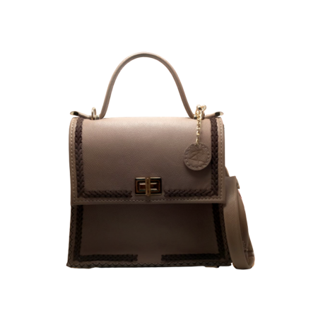 Genti Titi Valenti - Geanta Ceyda din piele naturala Beige Choco