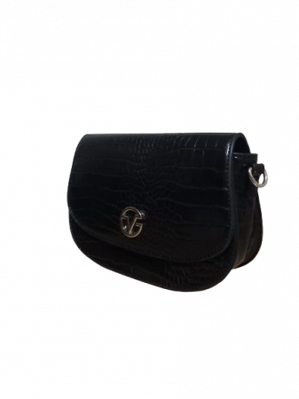 Geanta Crossbody din Piele Ecologica Negru Croco [3]