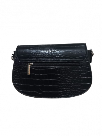 Geanta Crossbody din Piele Ecologica Negru Croco [4]