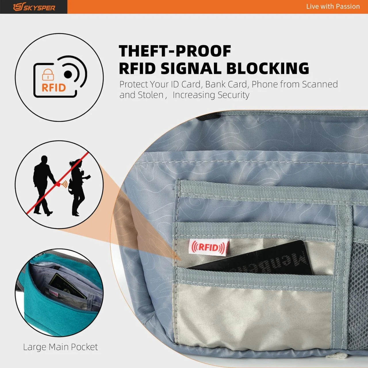 Geanta cu curea de talie verde Running [2]