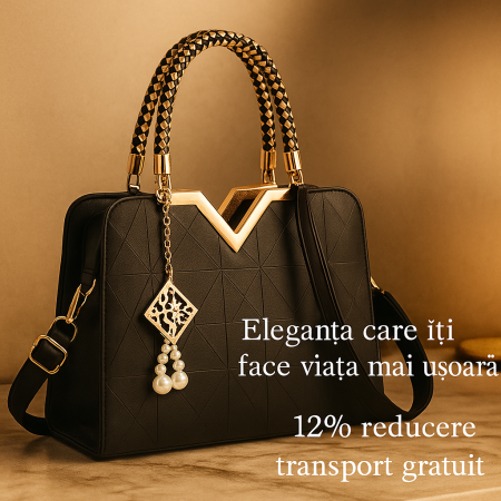 Geanta Dama cu maner gold piele Ecologica Bella [3]