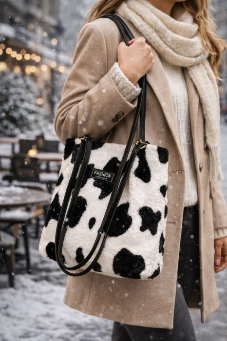 Geanta dama blana animal print [4]