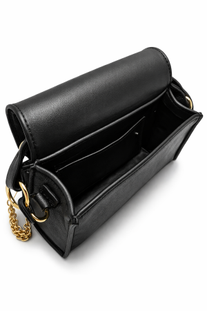 Geanta dama din piele naturala Black Beauty Gold Accent [5]