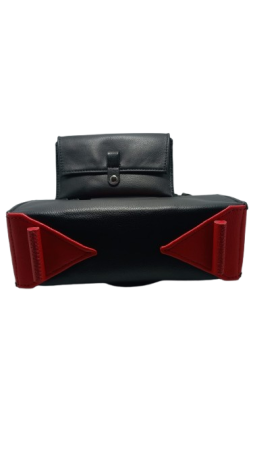 Geanta Dama Gloria Black, piele naturala si portfard [8]