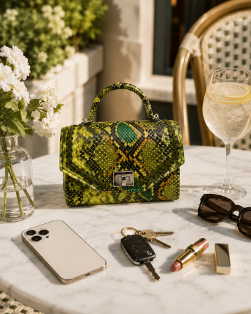 Geanta Dama Handmade Snake Verde [2]
