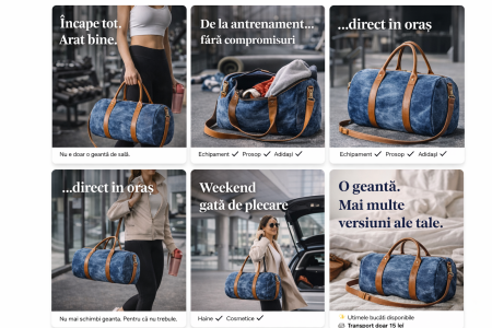 Geanta de voiaj,textil denim [3]