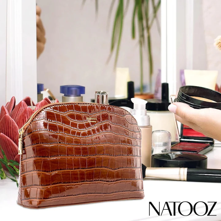 Geanta de Cosmetice , Piele ecologica Maro [2]