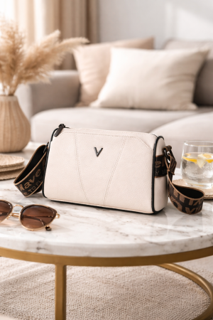 Geanta de dama Ama piele naturala, Alb [1]