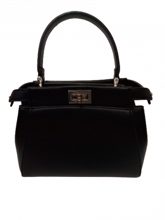 Geanta de Mana Piele Ecologica Black Leila