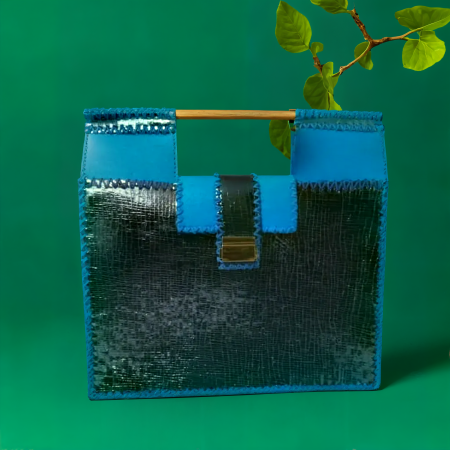 Genti Titi Valenti - Geanta de Laptop Piele Blue Team