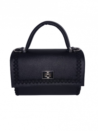 Genti Casual - Geanta de Piele Aleyna Black