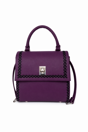 Geanta de mana Piele Olga Purple