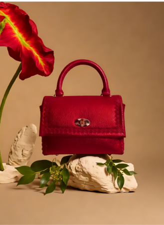 Geanta de piele Aleyna Red Shining [1]